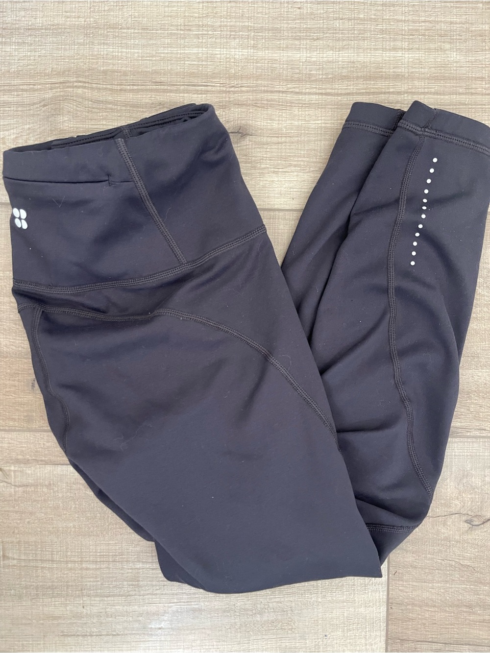Sweaty Betty Therma 7/8 Leggings Womens US 6 Black Thermal Active Pants